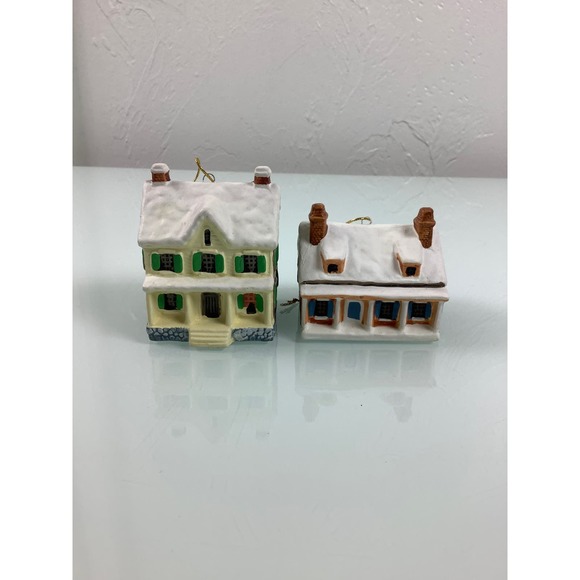 Vintage Reed & Barton Yarmouth Maine ornaments Houses lot of 4 * - Picture 8 of 12
